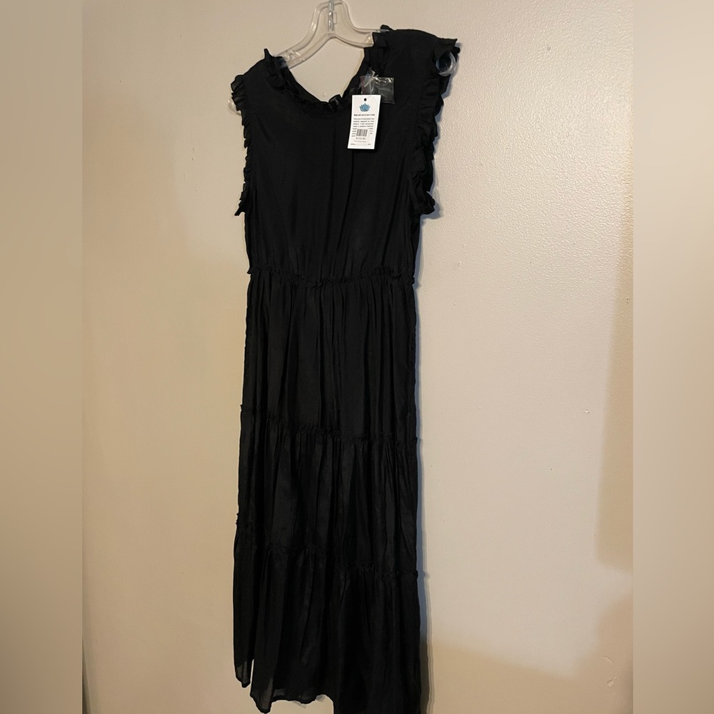 GUADALUPE | Size M Black Midi Dress
